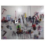 Tools and Hardwar  on White Peg Board