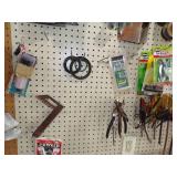 Tools and Hardwar  on White Peg Board