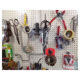 Tools and Hardwar  on White Peg Board