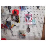 Tools and Hardwar  on White Peg Board