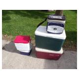 Coolers- 2 Small , 2 Medium, Lunch bag cooler