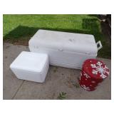 Big Igloo Cooler, Snow Flake Can and Styrofoam Cooler