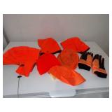 Hunting Gloves and 6 Hats - Orange