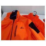 Orange Hunting Gear- 2x zip up sweatsuit, unknow zip up sweatsuit