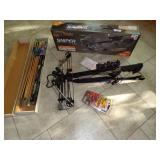 Sniper Compound Crossbow Package , Arrows, Broad-heads