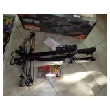Sniper Compound Crossbow Package , Arrows, Broad-heads
