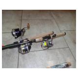 Fishing Poles - 2 Open Face, 2 Closed Faced