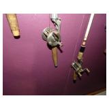 Vintage Fishing Poles on Wall