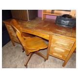 Vintage Desk and Chair - HEAVY