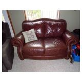 Brown Couch and Loveseat