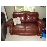 Brown Couch and Loveseat