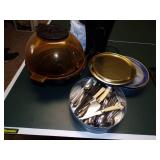 Popcorn Maker, Coffee Pot, Silverware
