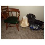 Chair, Radio, Lamp, Bag, Luggage Bag
