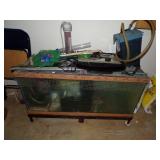 Fish Lot- 75 gal Aquarium , Cube Aquarium, Tote of Supplies, Stand