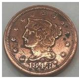 1843 Large Cent Piece