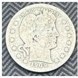 1909 Barber Quarter