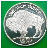 1oz .999 Silver Bison / Sioux Round
