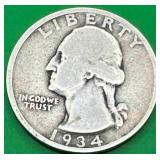 1934 Washington Quarter