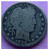 1898 Barber Quarter