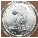 1oz .999 Silver Canadian Wildlife Round