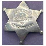 Brass Railroad Detective Badge