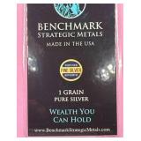 1 Grain .999 Silver Bar