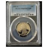 1991-S Washington Quarter Proof PCGS PR69 Deep Cameo