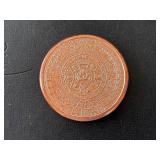 5 Ounce .999 Fine Copper Round Aztec Calendar