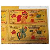 24K Gold My Little Pony $100 Dollar Banknotes