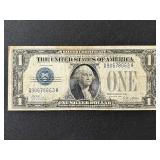 1928 A Blue Seal $1 Dollar "Funnyback" Silver Certificate