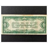 1928 A Blue Seal $1 Dollar "Funnyback" Silver Certificate