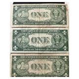 1935 E,F,G Blue Seal $1 Dollar Silver Certificates