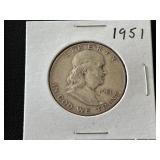 1951 Franklin Half Dollar