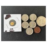 Half Dollar, Buffalo Nickels, Indian Head Cent, Miniature St. Gaudens Coin