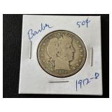 1912-D Barber Half Dollar