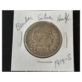 1914-S Barber Half Dollar 992,000 Minted