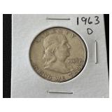 1963-D Franklin Half Dollar