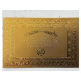 24K Gold Marvel Character $100 Dollar Bills