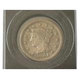 1851 Braided Hair Cent