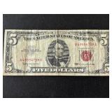 1963 Red Seal $5 Dollar Note