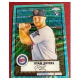2021 Topps Chrome Ryan Jeffers Aqua Wave Refractor Rookie Card