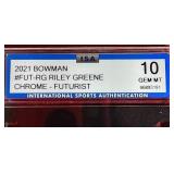 2021 Bowman Chrome Riley Greene Prospect Card - ISA 10