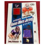 2002 Pacific Game Worn Jersey Quads Jim Kleinsasser, Etc