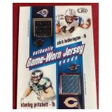 2002 Pacific Game Worn Jersey Quads Jim Kleinsasser, Etc