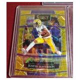 (3) 2022 Select Justin Jefferson Cards - (2) Lazer Prizms