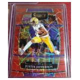 (3) 2022 Select Justin Jefferson Cards - (2) Lazer Prizms