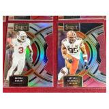 (10) Select Football Die-Cut Prizm Cards - Several Rookies