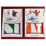 (2) Numbered Baseball Autograph Patch Cards
