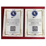 (2) Numbered Baseball Autograph Patch Cards