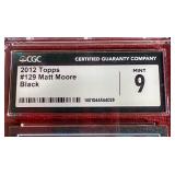2012 Topps Matt Moore Black Rookie Card #d/61 - CGC 9
